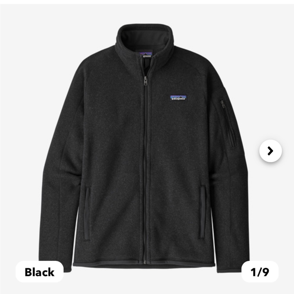 Patagonia Women’s Sweater Fleece Jacket. Black. Size Medium.